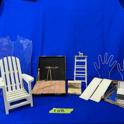 Display items - wire hands, poodle earring holder, ring display, vintage jewelry display, and more!