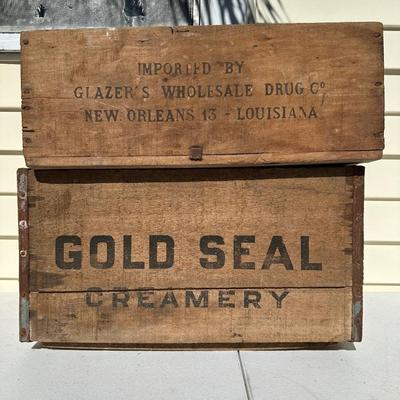 Antique Wooden Crates.
