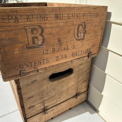 Antique Wooden Crates.