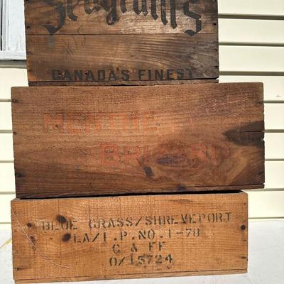 Vintage Wooden Crates (3)