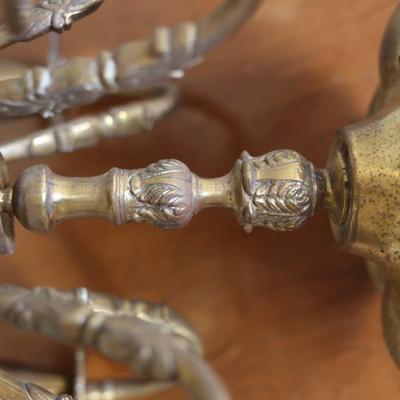 Brass Antique 6 Arm Candleholder