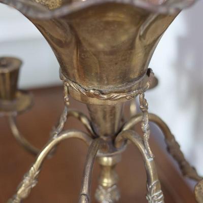 Brass Antique 6 Arm Candleholder