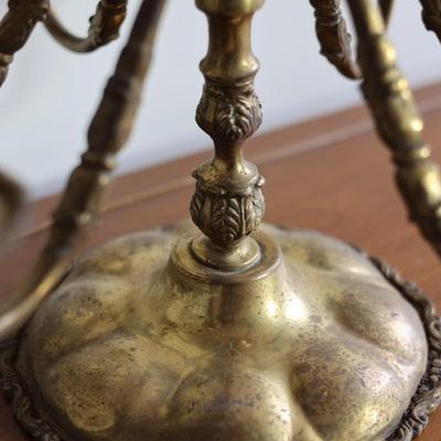 Brass Antique 6 Arm Candleholder