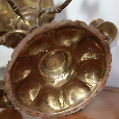Brass Antique 6 Arm Candleholder