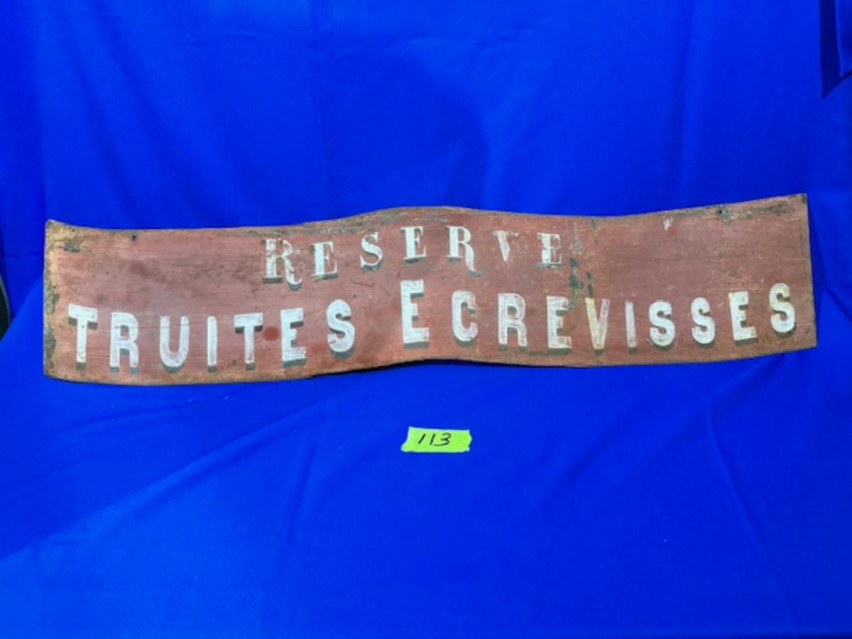 Original French Sign | EstateSales.org