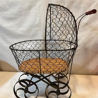 Vintage Wire Baby Carriage