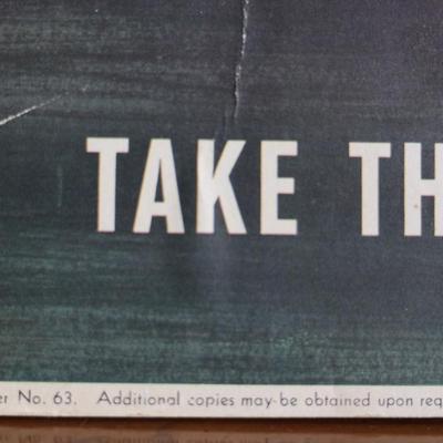 ORIGINAL WWII 1943 "We have just begun to fight!" & "Save waste fats for explosives" Thick Posters