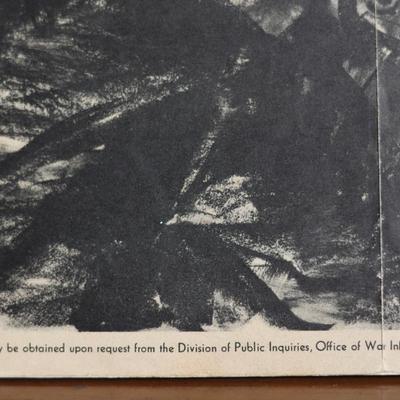 ORIGINAL WWII 1943 "We have just begun to fight!" & "Save waste fats for explosives" Thick Posters