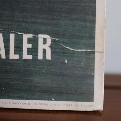 ORIGINAL WWII 1943 "We have just begun to fight!" & "Save waste fats for explosives" Thick Posters