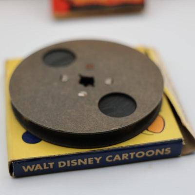 Nine (9) Vintage Animated Films in Boxes & Kodak Brownie Movie Light