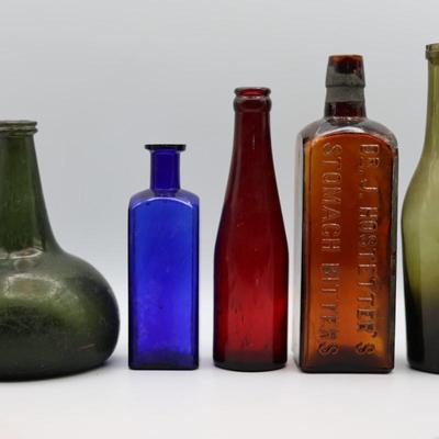 Collection of Antique Colored Glass