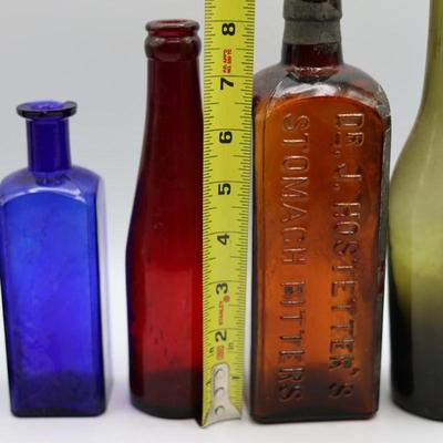 Collection of Antique Colored Glass