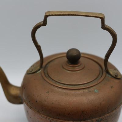 Antique Copper & Brass Tea Kettle