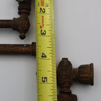 Two 1800s Brass Gas Light Fixtures (2)