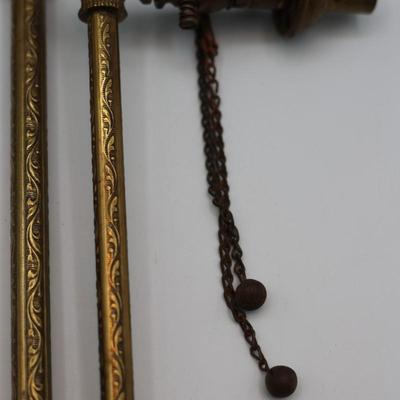 Two 1800s Brass Gas Light Fixtures (2)