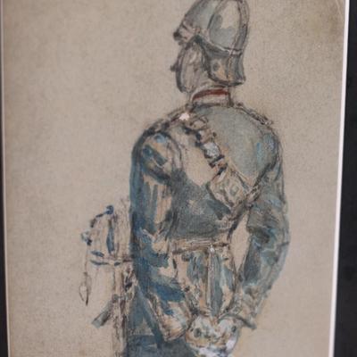 Two Framed Artwork of Soldiers (2)