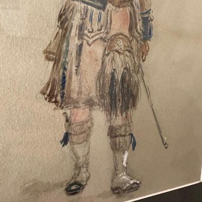 Two Framed Artwork of Soldiers (2)