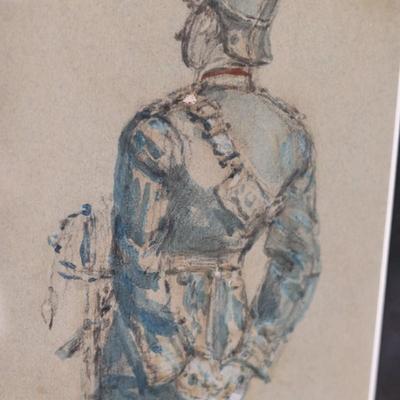 Two Framed Artwork of Soldiers (2)