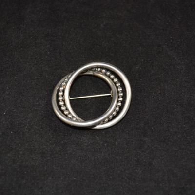 925 Sterling BEAU Triple Hoop Pin, 6.0g