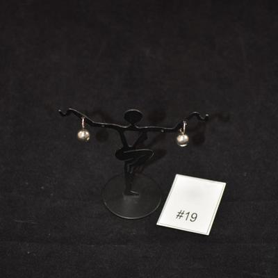 925 Sterling Ball Earrings, 1.9g