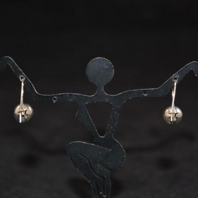 925 Sterling Ball Earrings, 1.9g