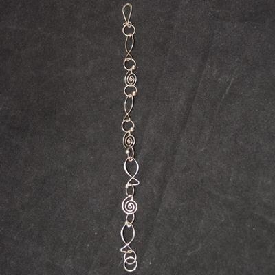 925 Sterling Linked Bangle Bracelet 8â€ 6.2g