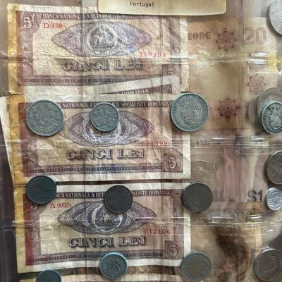 Foreign Currency Collected from Travels Around The World