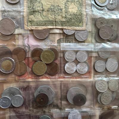 Foreign Currency Collected from Travels Around The World