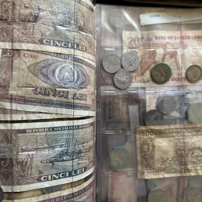 Foreign Currency Collected from Travels Around The World
