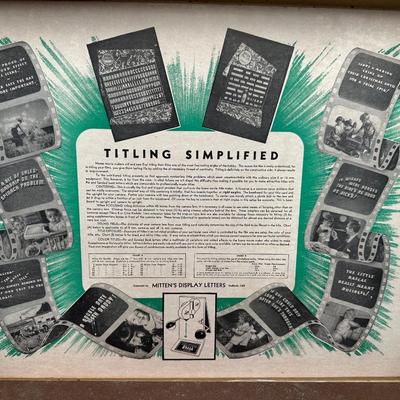 Vintage Mittenâ€™s Professional Movie Titlers