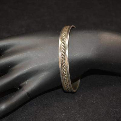 925 Sterling Cuff Bracelet 7â€ Adjustable 19.5g