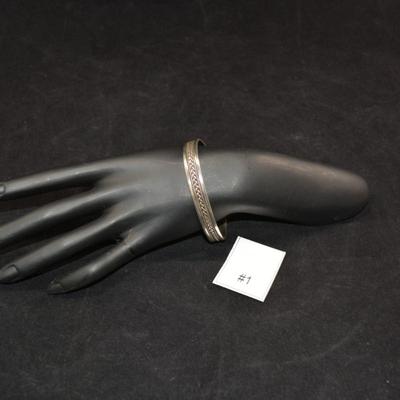 925 Sterling Cuff Bracelet 7â€ Adjustable 19.5g
