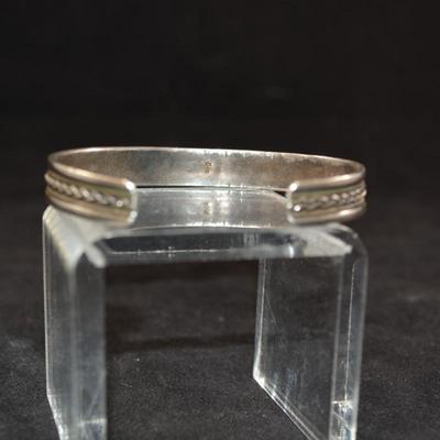 925 Sterling Cuff Bracelet 7â€ Adjustable 19.5g