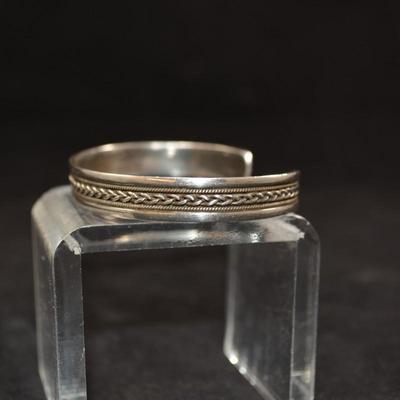 925 Sterling Cuff Bracelet 7â€ Adjustable 19.5g