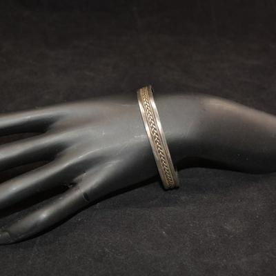 925 Sterling Cuff Bracelet 7â€ Adjustable 19.5g