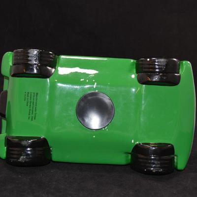 Ceramic John Deere Piggy Bank w/ Plug 9â€x5â€x4.75â€