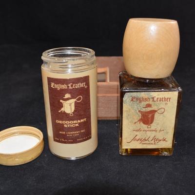 Vintage Joseph Neyâ€™s English Leather Gift Set 5.5â€x5.5â€x2.5â€
