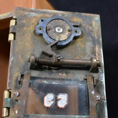 Vintage PO Box Coin Bank 8x5x5