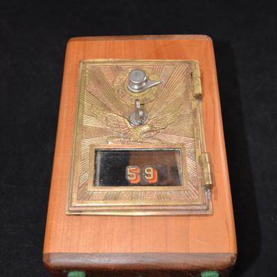 Vintage PO Box Coin Bank 8x5x5