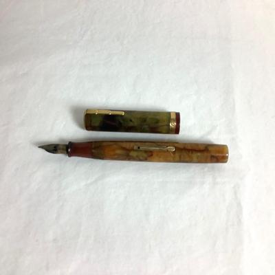 113 Antique Waterman Lady Patricia Onyx Stub Flex Fountain Pen