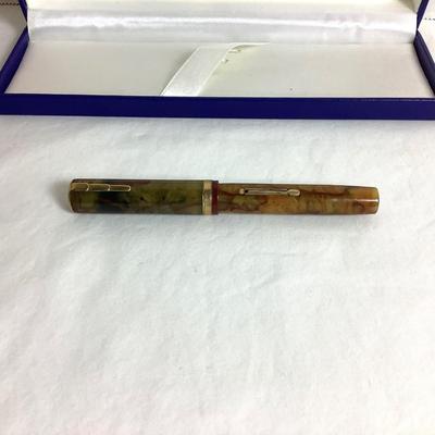 113 Antique Waterman Lady Patricia Onyx Stub Flex Fountain Pen