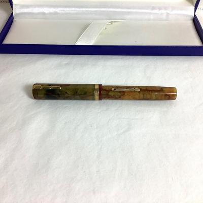 113 Antique Waterman Lady Patricia Onyx Stub Flex Fountain Pen