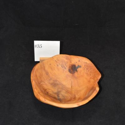 Organic Wooden Bowl 8.5â€x3â€