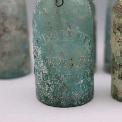 Antique Aqua Glass Bottles