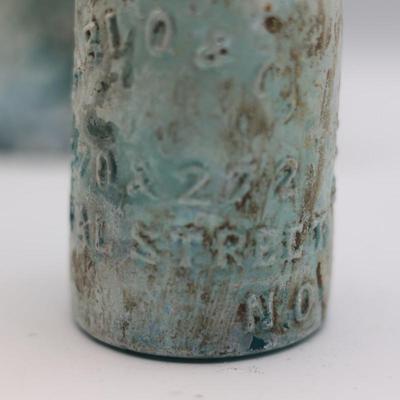 Antique Aqua Glass Bottles