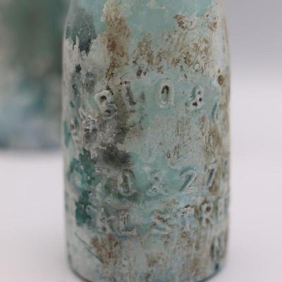 Antique Aqua Glass Bottles