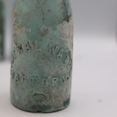 Antique Aqua Glass Bottles