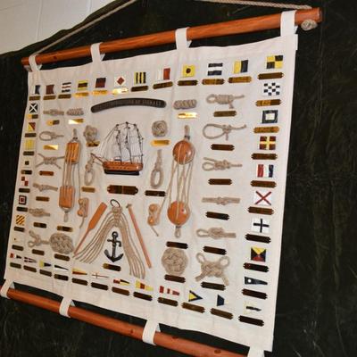 International Nautical Code of Symbols Wall Hanging, 33.5â€x27â€