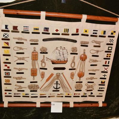 International Nautical Code of Symbols Wall Hanging, 33.5â€x27â€