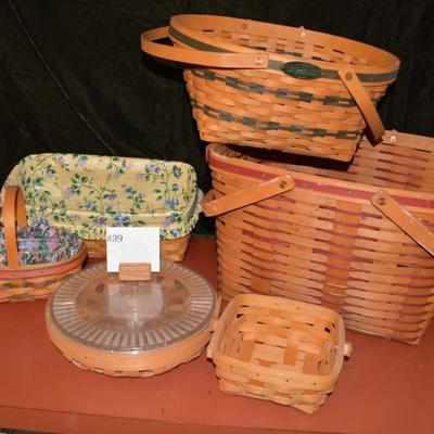 Lot of Assorted LONGABERGER Baskets + One Henn